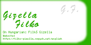 gizella filko business card